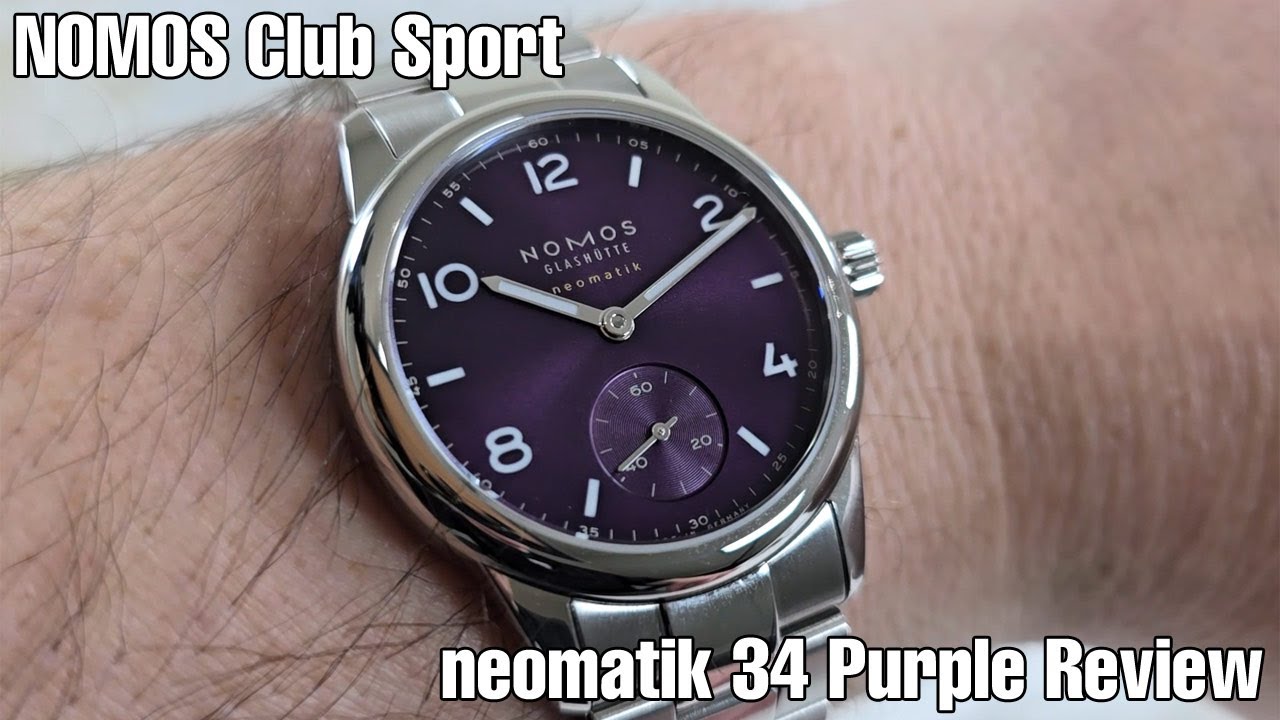 Обзор NOMOS Club Sport neomatik 34 Purple Reference 757