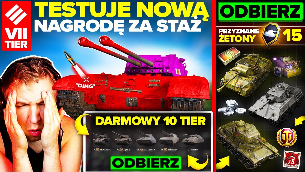 ODBIERZ 10 TIER i LINIĘ za DARMO! TEST NAGRODY za STAŻ 2025