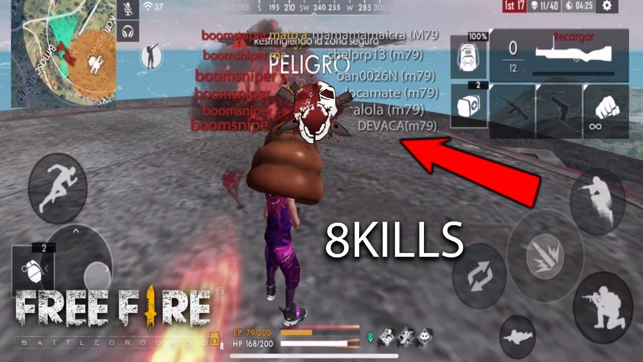 CAÍ EN ESTA PARTE DEL MAPA Y ENFRENTE  A 8 JUGADORES!! FREE FIRE