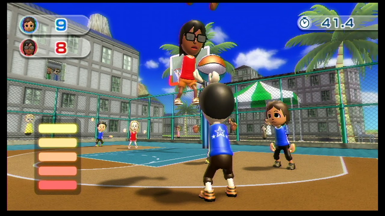 Wii Sports Resort Basketball - Vs. Ai, Rachel, Eduardo