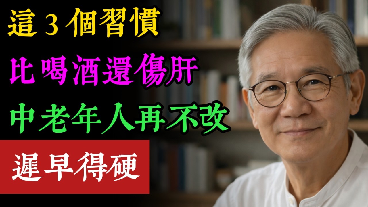 這3個習慣比「喝酒」還傷肝！中老年人再不改，肝硬化找上門後悔莫及！