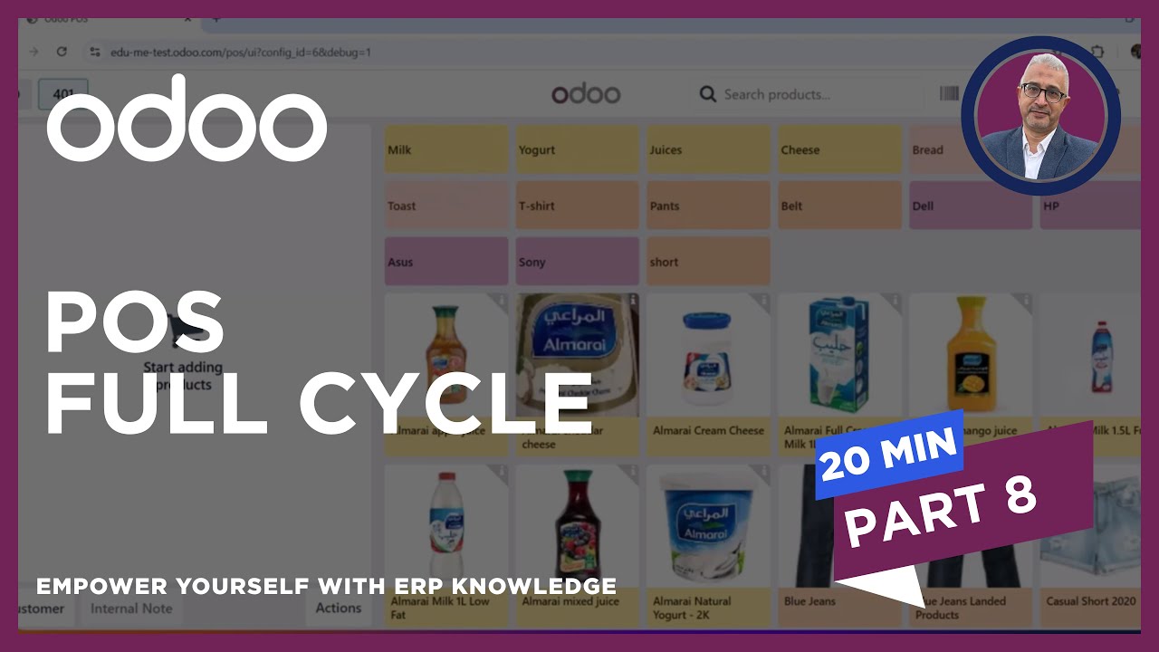 POS Full Cycle at Odoo 18 - دورة عمل كلمة لتطبيق نقاط البيع فى سستم أودوو الإصدار 18