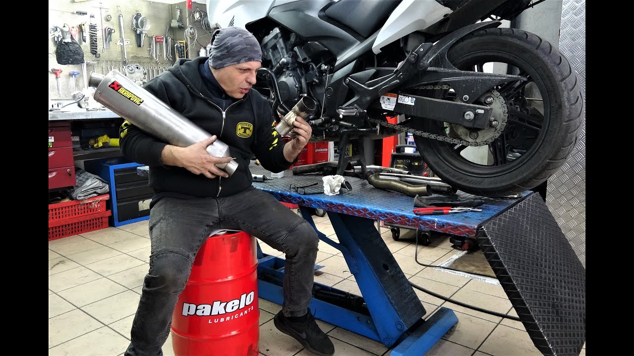 Akrapovič μετατροπή  CBF 1000 ( DIY modification akrapovic exhaust )