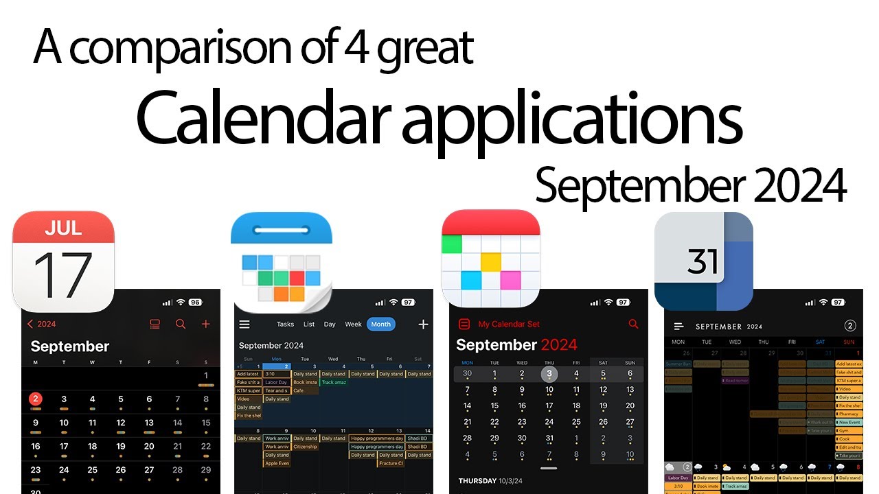 A comparison of 4 great calendar applications