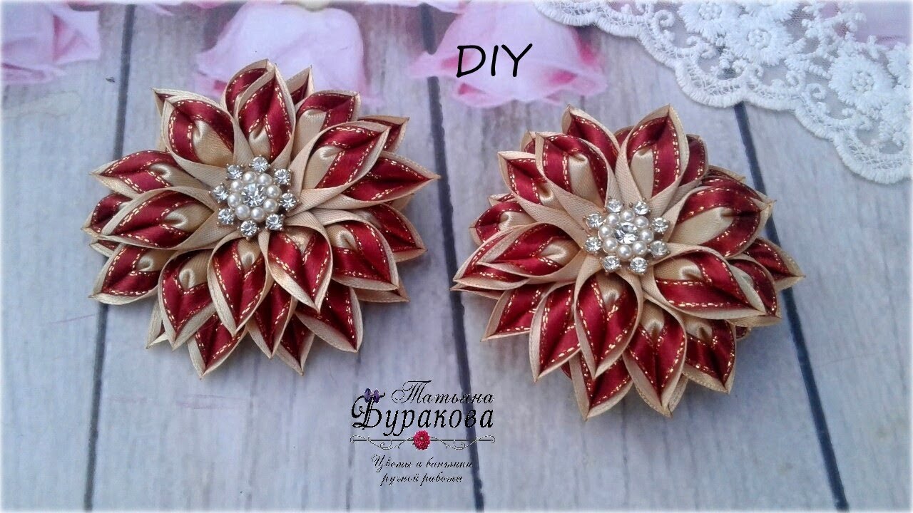 🎀 Школьные банты из лент  🎀 Канзаши 🎀 Ribbon bow Kanzashi 🎀 Hand мade 🎀 DIY
