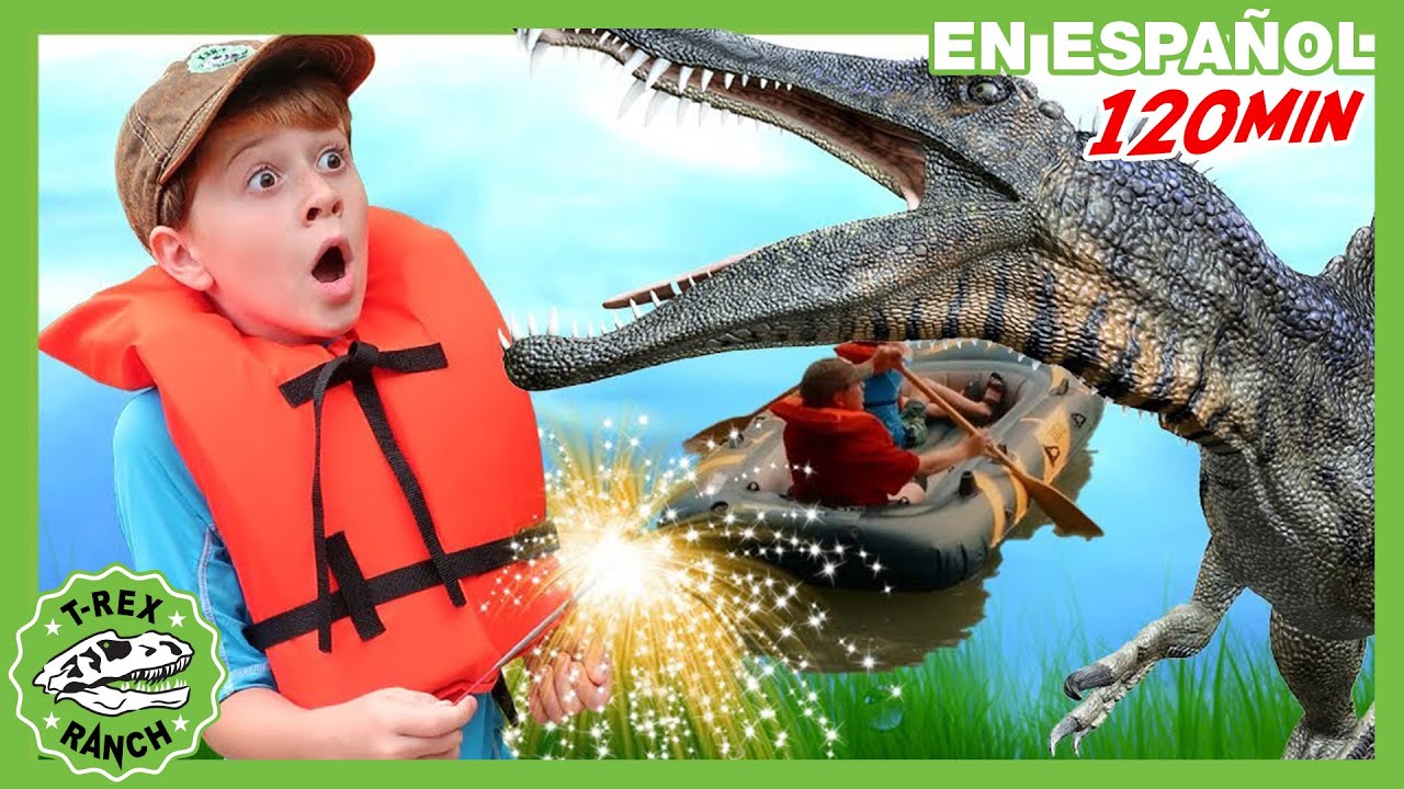 Dinosaurios a escala - Aventura Jurásica diversión familiar al aire libre | Moonbug Kids