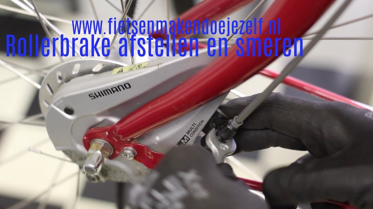 Rollerbrake afstellen en smeren - Fiets rem repareren