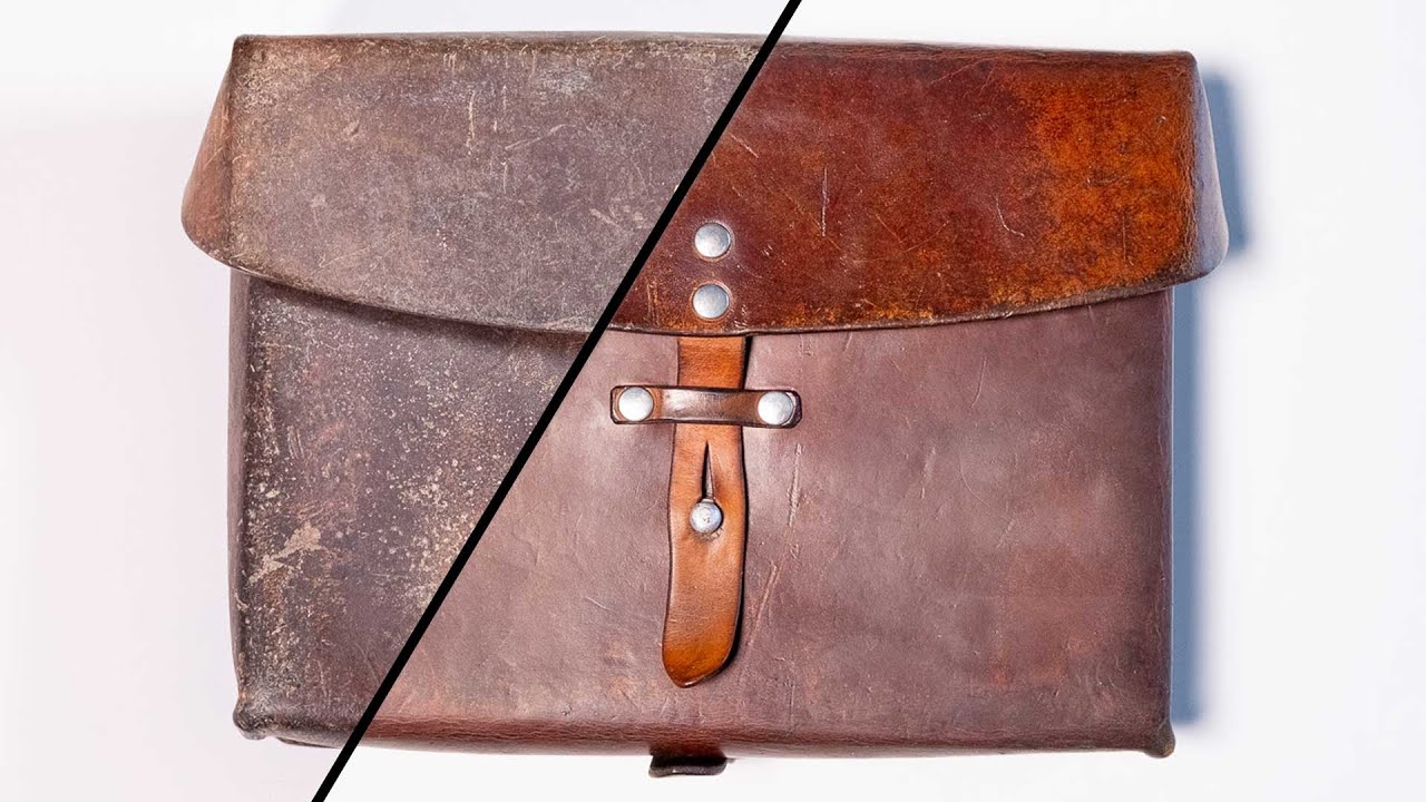 40 year old Swiss satchel gets makeover // full restoration