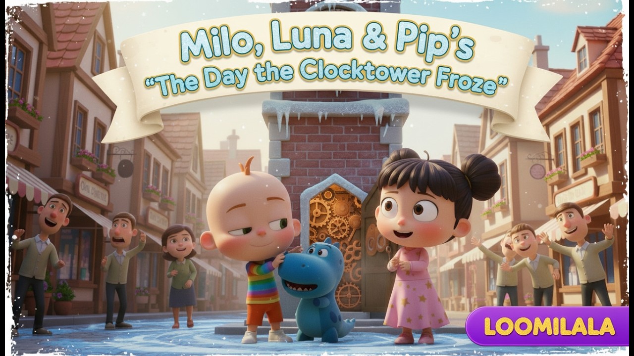 Milo, Luna & Pip&rsquo;s Town Tales | The Day the Clocktower Froze ❄️ | Magical Kids Adventure Story