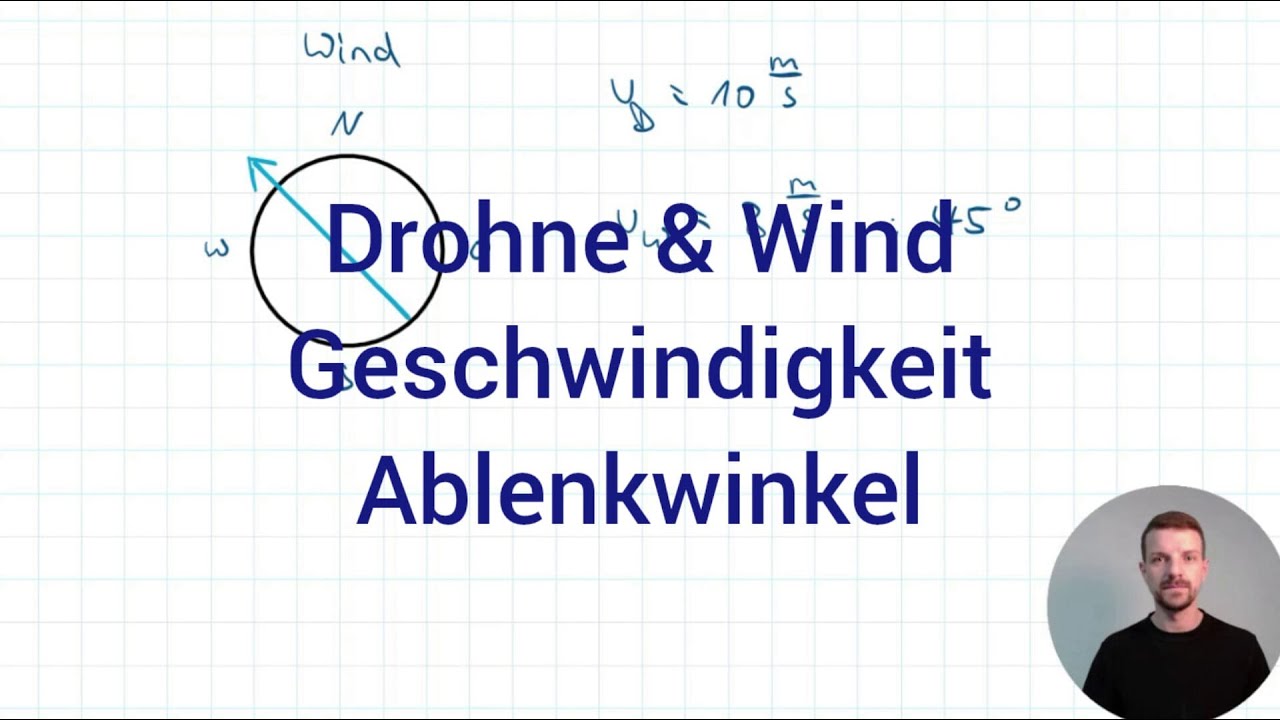 NTG Industriemeister Metall 2024-2 Herbst Aufgabe 4 - Drohne & Wind, Geschwindigkeit, Ablenkwinkel