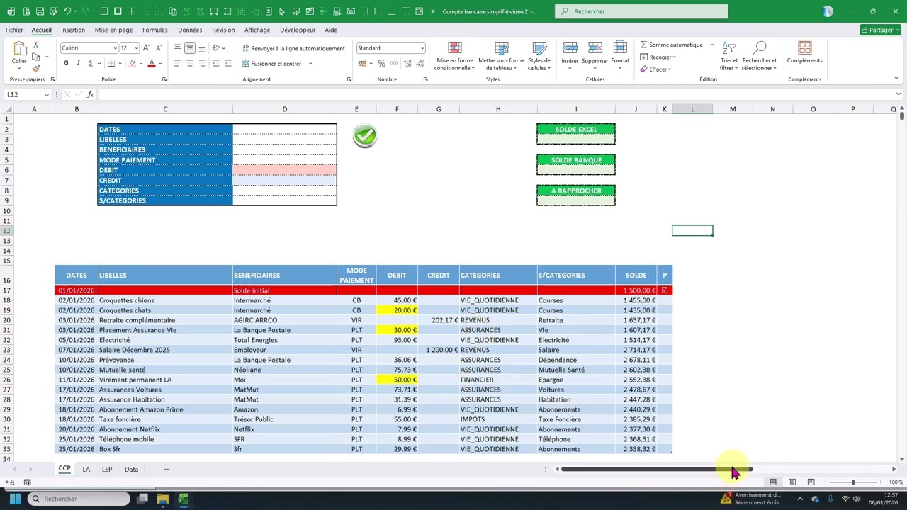 Comptes bancaires simplifié Part  2