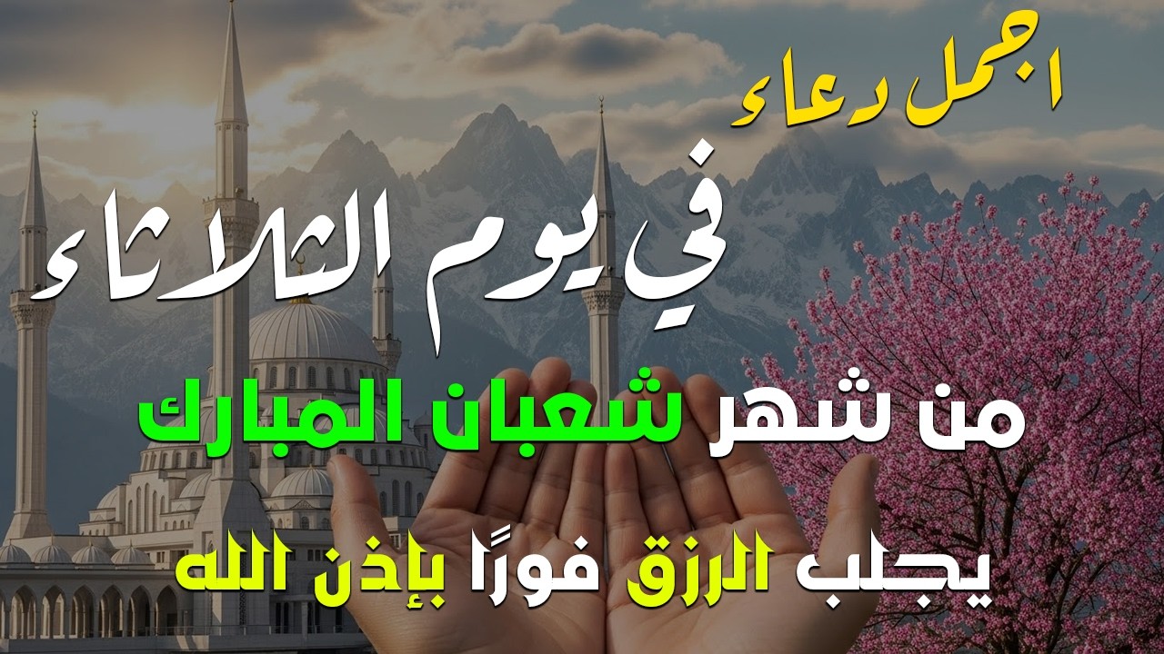 دعاء فى يوم الاربعاء المستجاب دعاء يوم 23 من شهر شعبان للرزق والشفاء العاجل وقضاء الحوائج 🤲(4k)