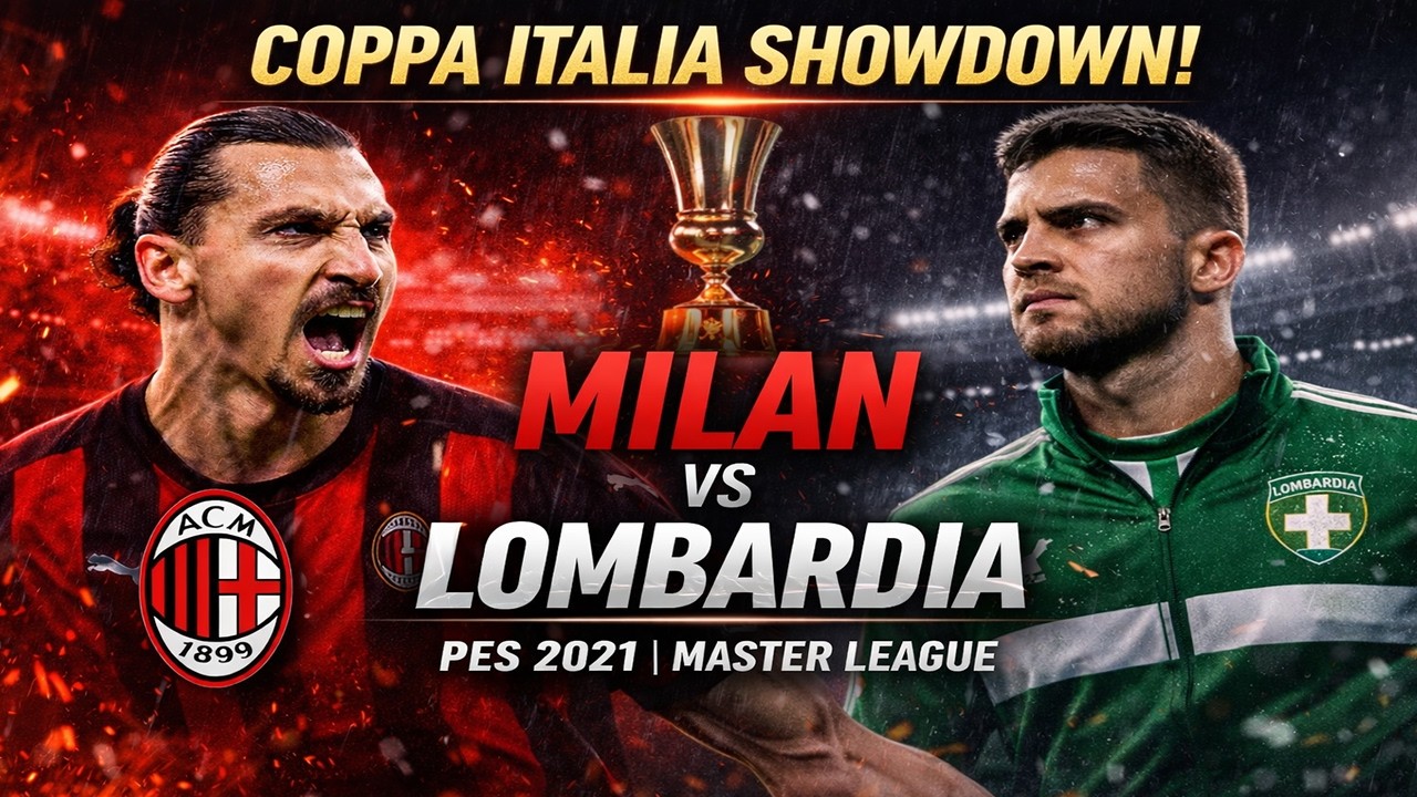 Coppa Italia Showdown! AC Milan Face Lombardia in a Heated PES 2021 Master League Clash