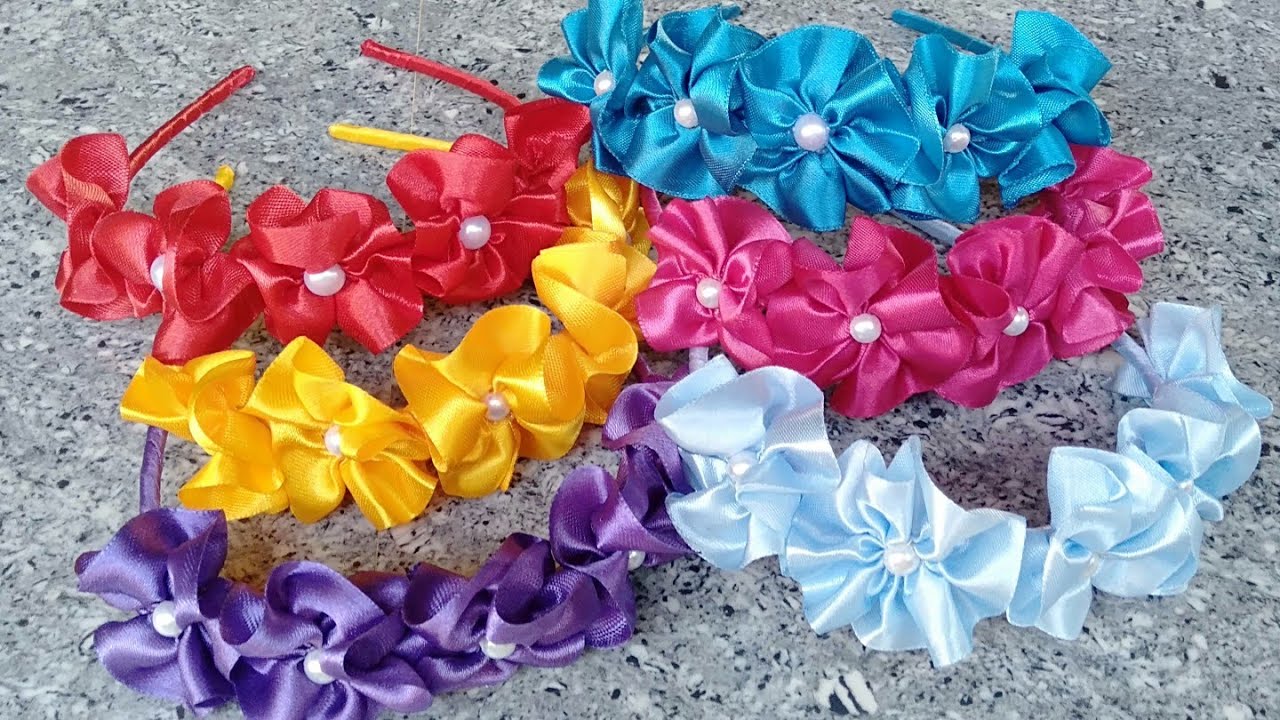 Easy to make a satin ribbon hairband | How to make a satin ribbon hairband at home