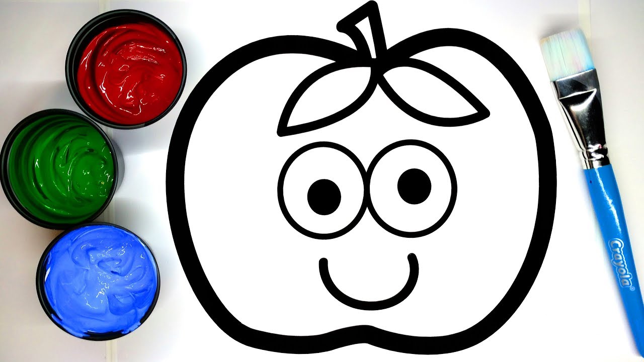 🎨 Learn Colors for Kids in 4K | Painting a Happy Apple | Fun Art and Learning Video for Toddlers 🍎