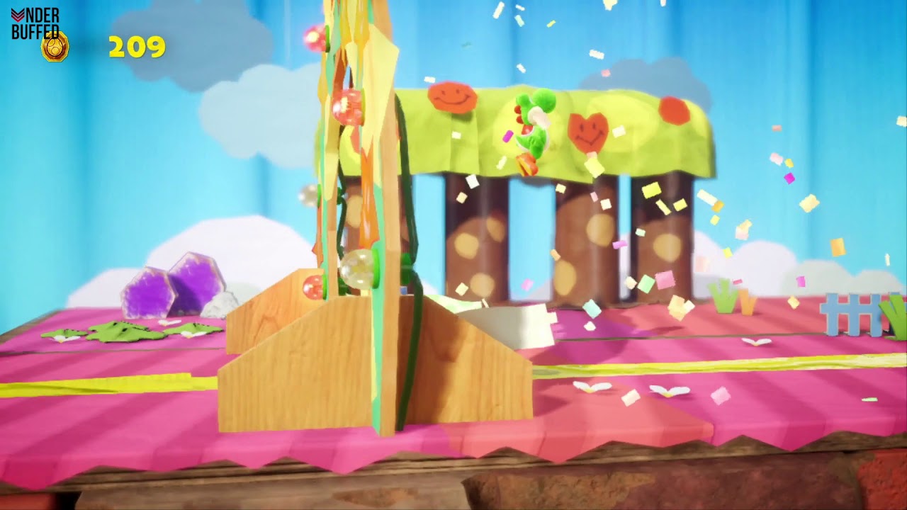 [Yoshi's Crafted World] Open, Shut! - All Smiley Flowers, Red Coins