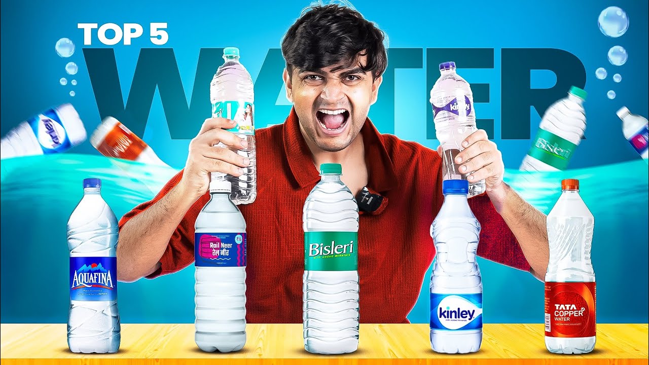 Trying Top 5 Most-selling Water Brands in India