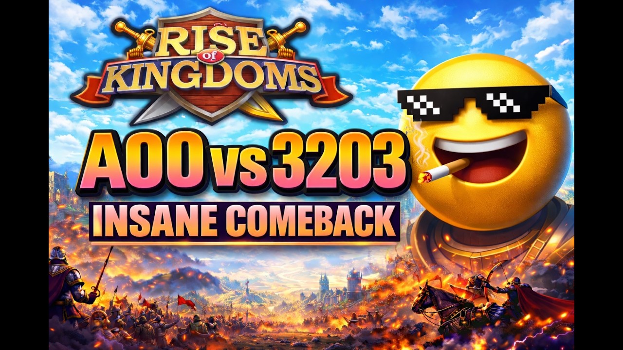 AOO Crazy Comeback with 3203 - Epic Battle in Rise of Kingdoms