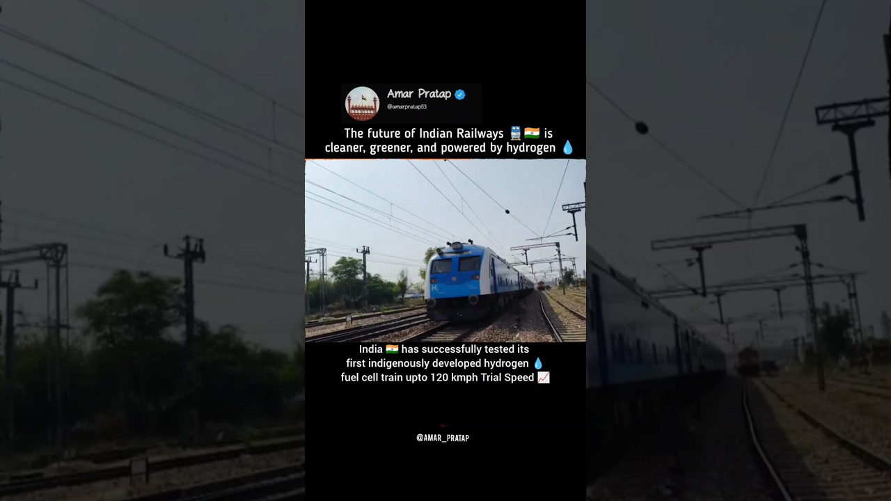 India's First Hydrogen Train Is Here! 🇮🇳🚆 Runs on Hydrogen, Emits Only Water! 💧
