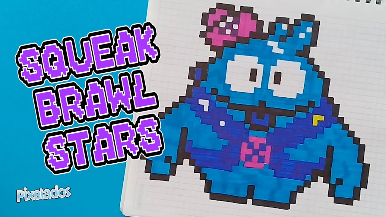 COMO DIBUJAR SQUEAK BRAWL STARS PIXEL ART - PIXELADOS