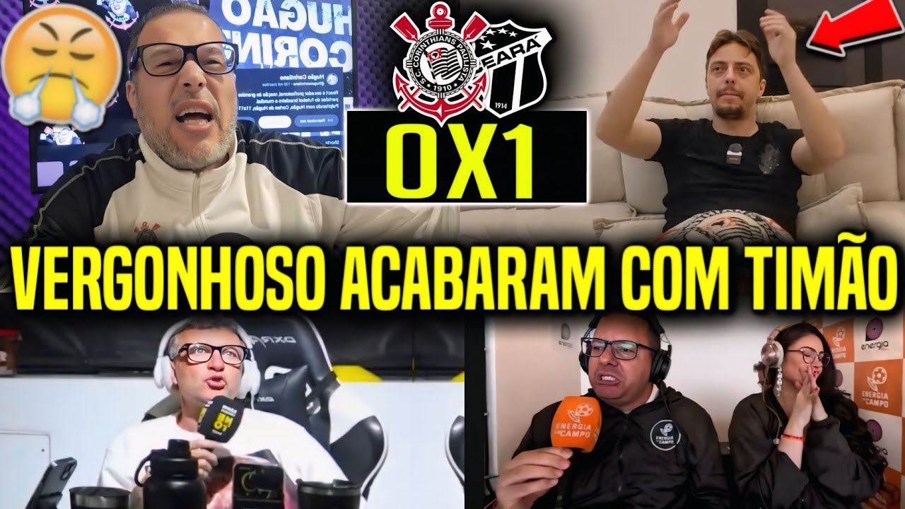 REAÇÕES DOS CORINTIANOS DESCONTROLADOS NA DERROTA! REACT CORINTHIANS 0X1 CEARÁ