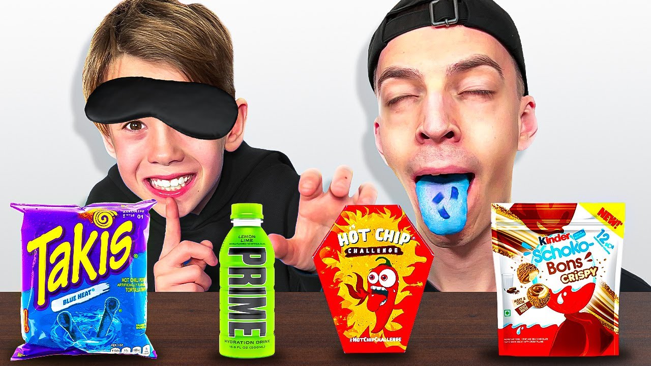 KLEINER JUNGE BETRÜGT bei BLIND SÜSSIGKEITEN ERRATEN! 😤