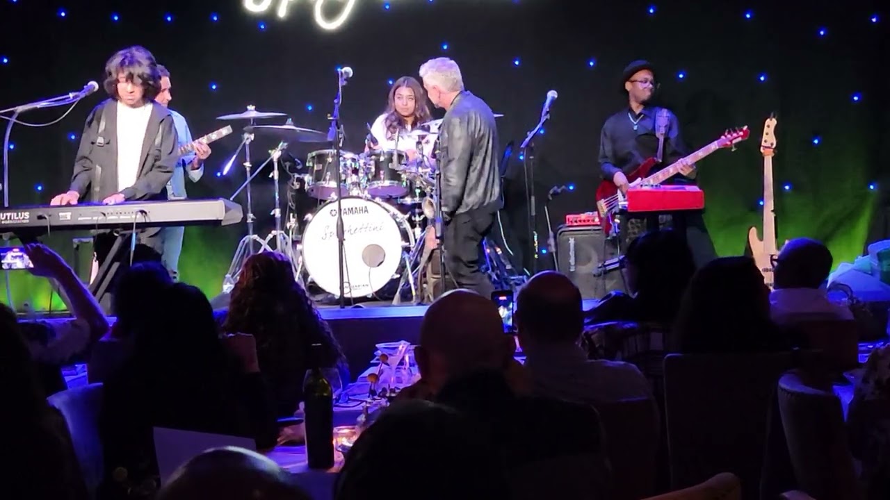 Justin Lee Schultz with Dave Koz at Spaghettini 2/8/23 Birthday Bash