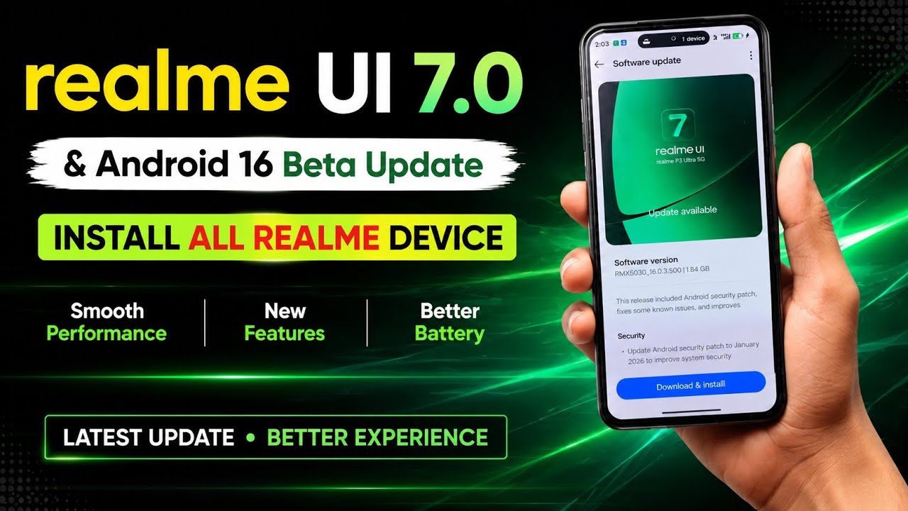 How to Install Realme UI 7.0 & Android 16 Beta Update on All Realme Devices!