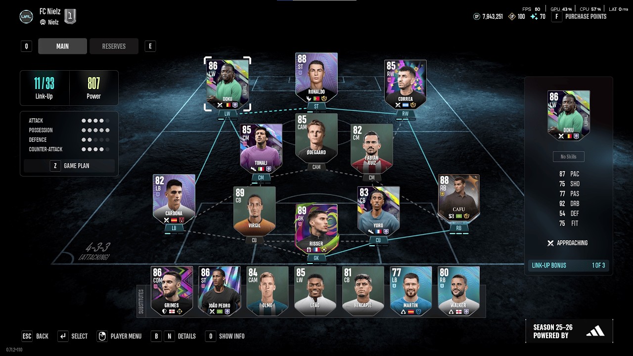 🔴PUSH DIVISION GOLD CUYY - UFL #mediashareon #ufl