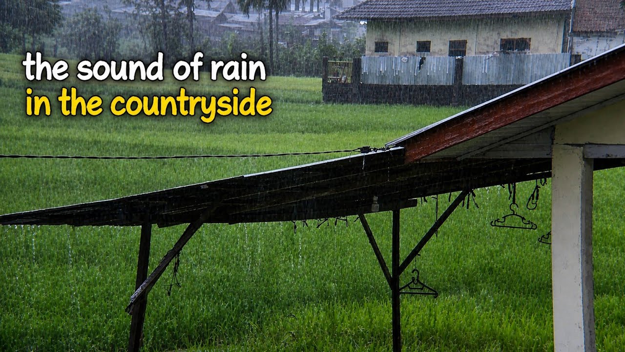 the sound of rain and the view of rice fields 💦