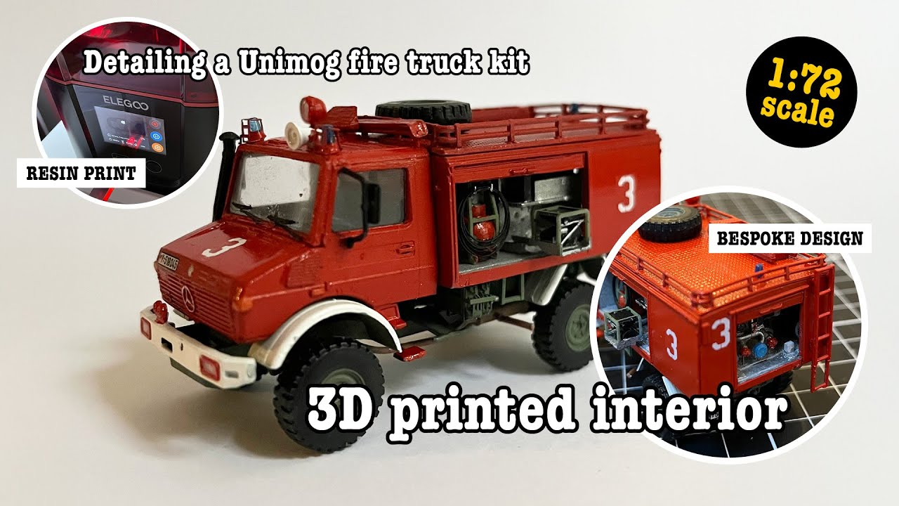 Detailing a scale model fire truck kit with a bespoke resin 3D printed interior