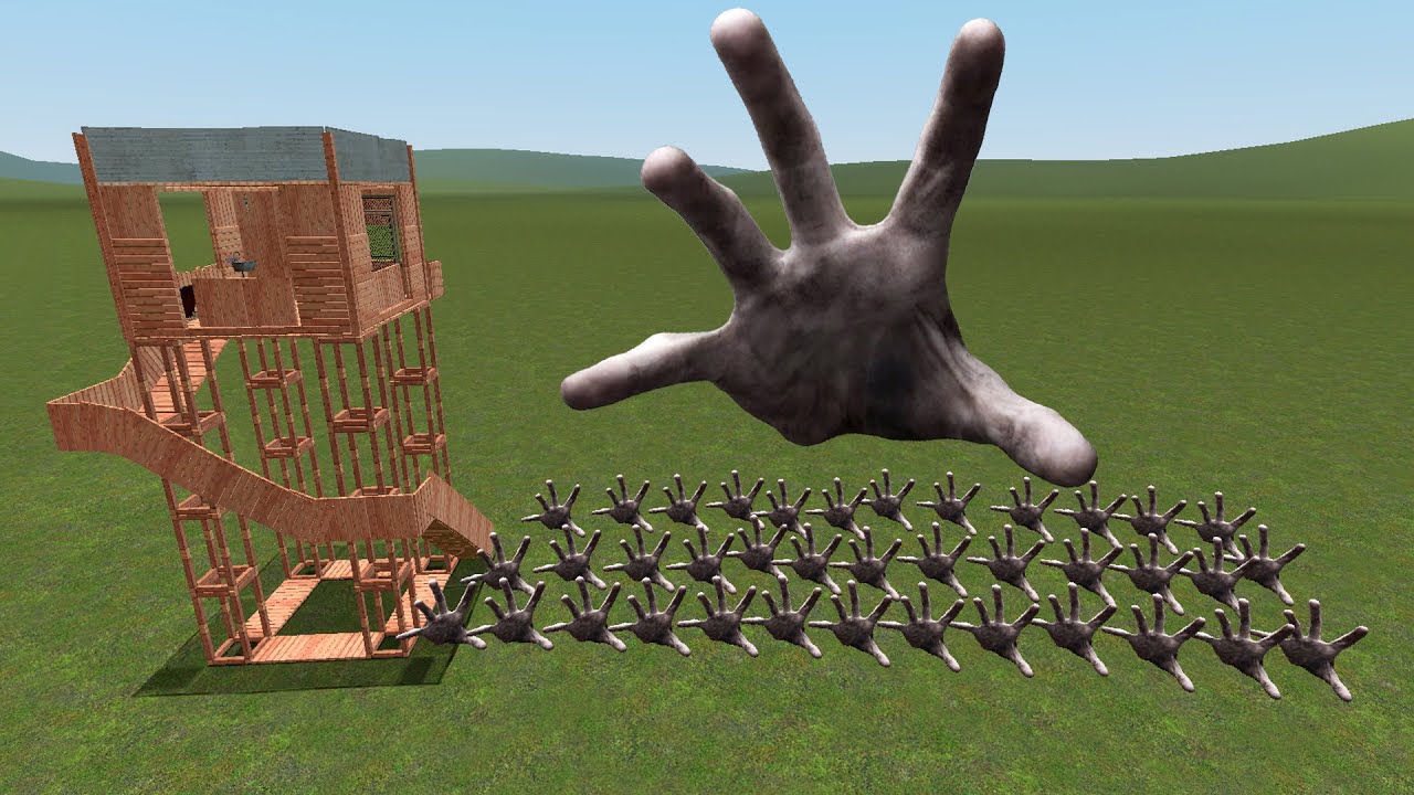 Scary Hands Vs Towers In Garry's Mod | Jean backer