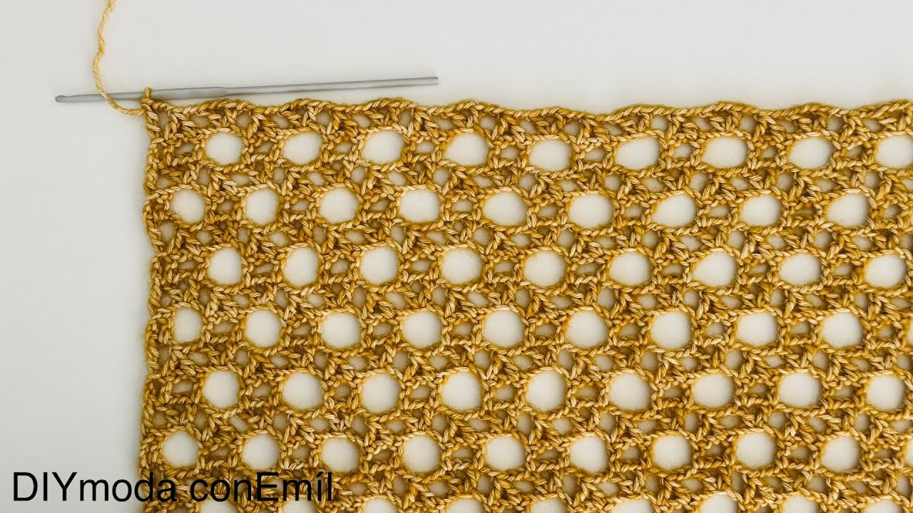 Como Tejer El punto OJO DE BUEY a Crochet Patrón Paso a Paso