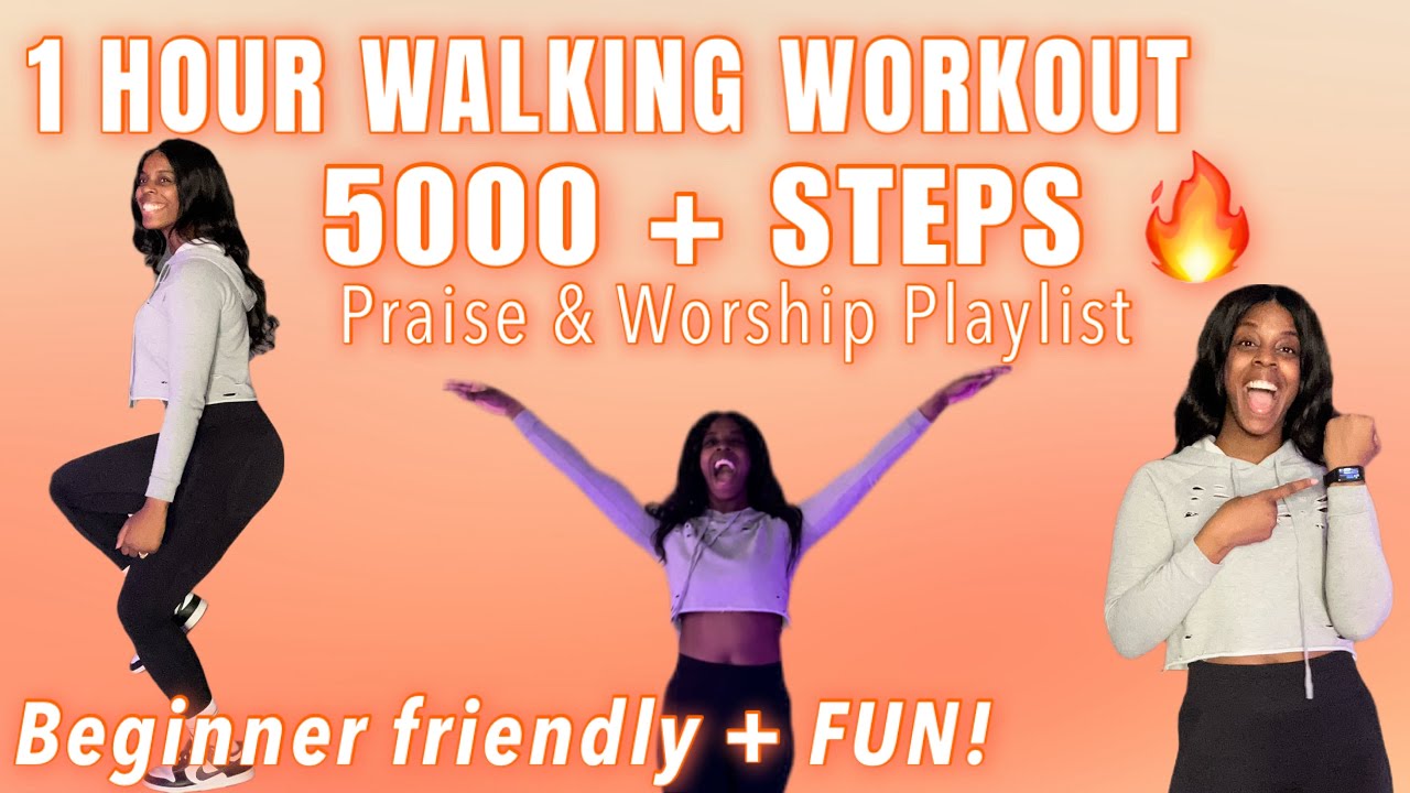 1 HOUR WALKING WORKOUT - Praise & Worship Playlist ! #beginnerfriendly , #uplifting #sweat session!