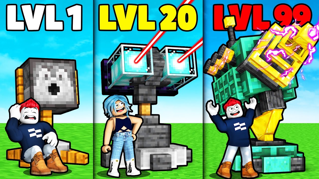 LEVEL 1 MINECRAFT BASIS gegen LEVEL 20 MINECRAFT BASIS gegen LEVEL 99 MINECRAFT BASIS! (Roblox)