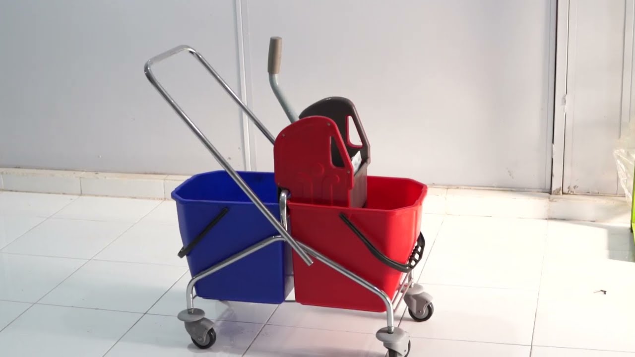 Cappah International's Metal Double Mop Bucket Trolley