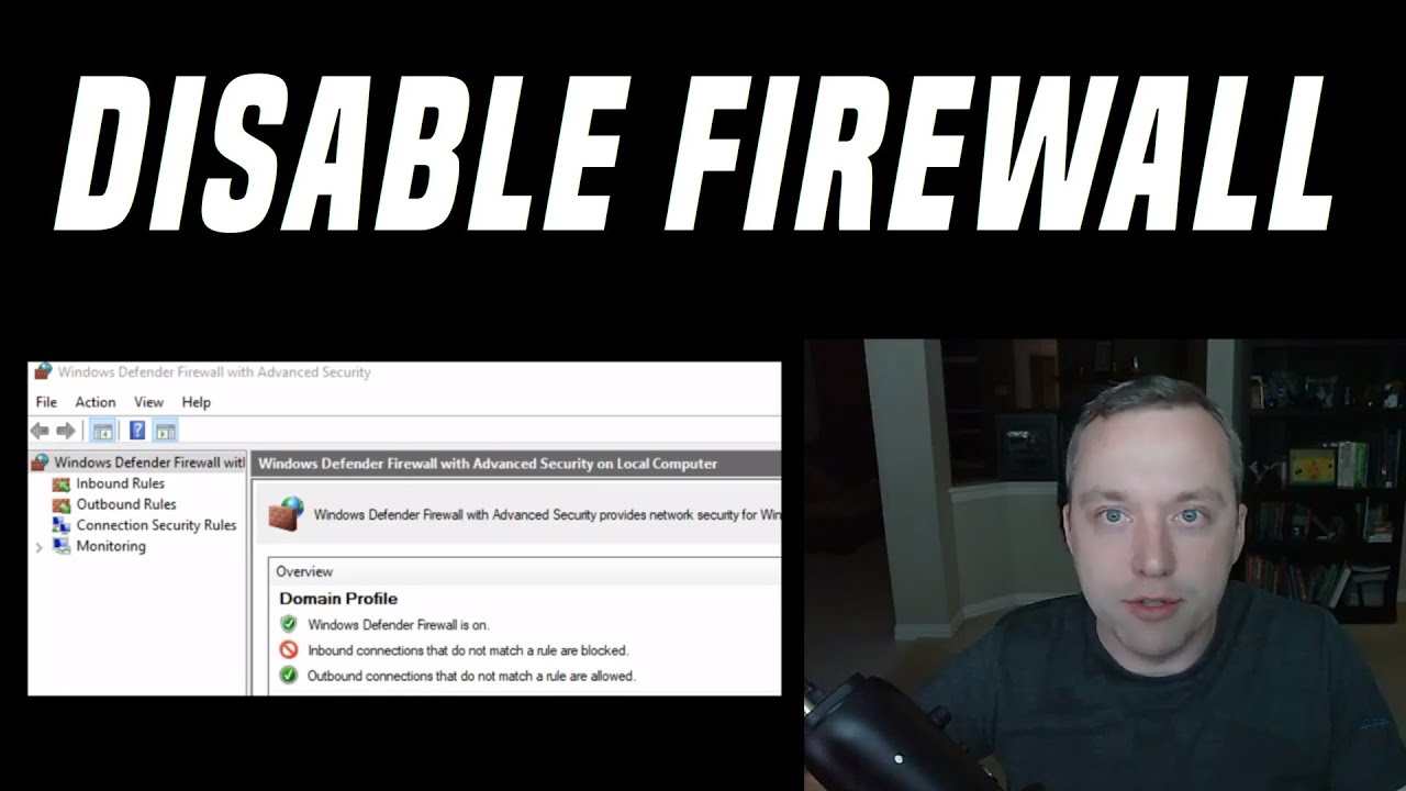 Disable Windows Firewall Properly