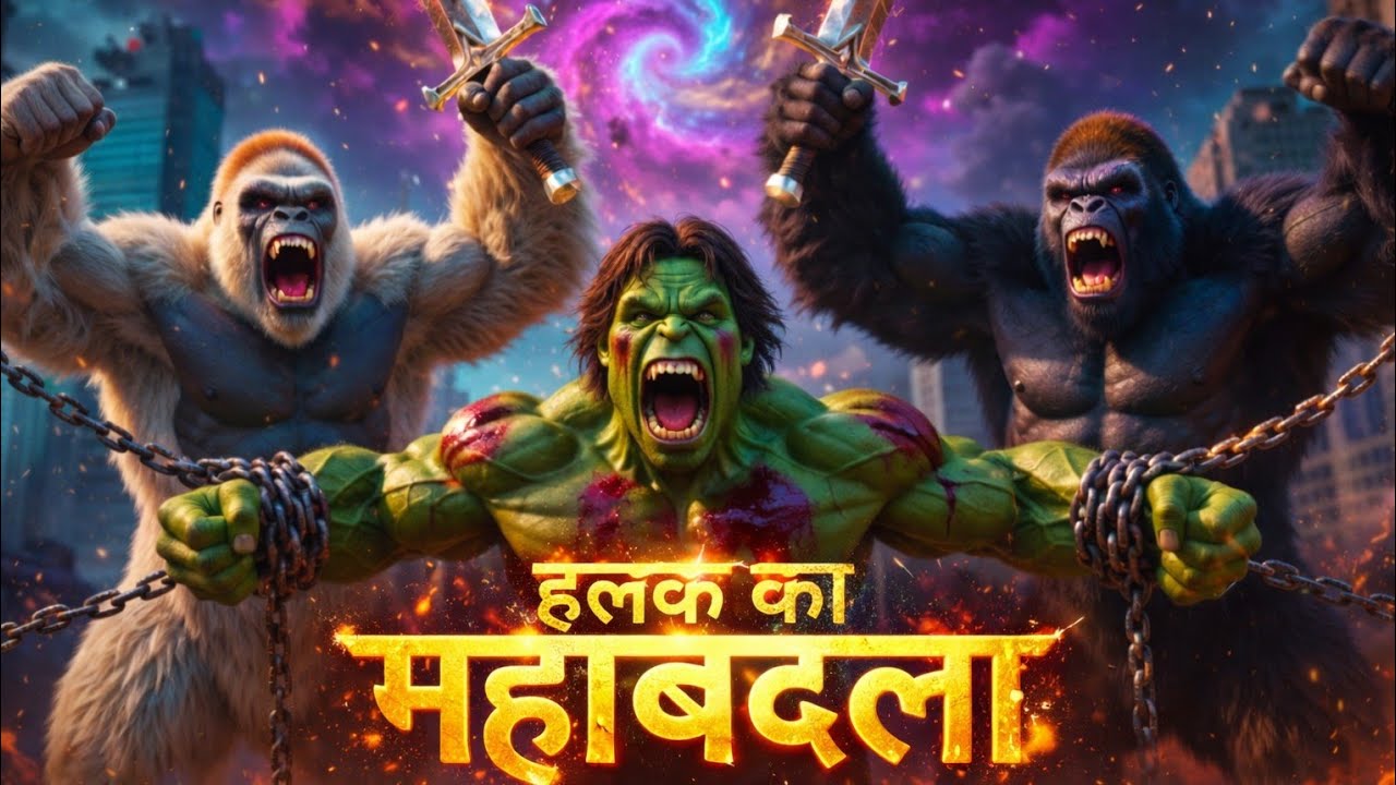 😱 क्या Hulk हरा पाएगा 2 King Kong को? | Monster Fight | #hulk #aivideo #ai #hulkshorts