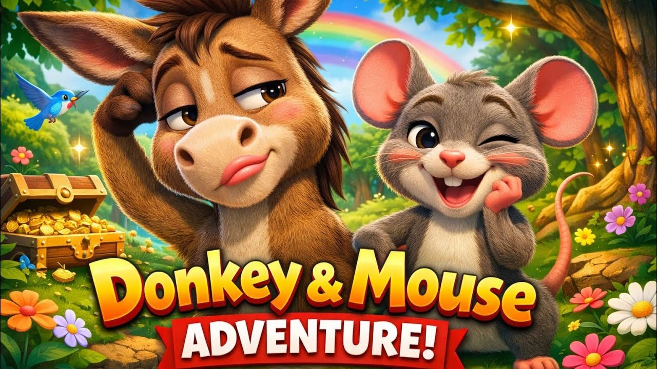 Kia khzana mil py ga 🤔🙈#cartoonvideos #donkey #mouse #trendingvideos 
