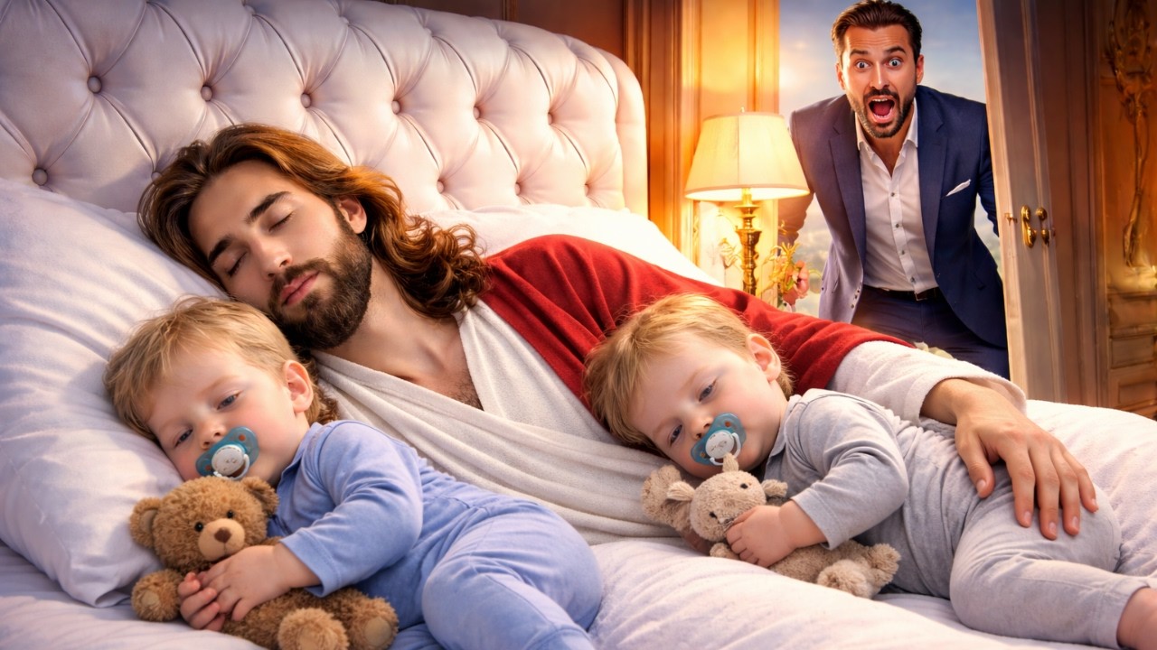 LOS GEMELOS DEL MILLONARIO VIUDO NO PODÍAN DORMIR — HASTA QUE JESÚS LLEGÓ A SU CASA