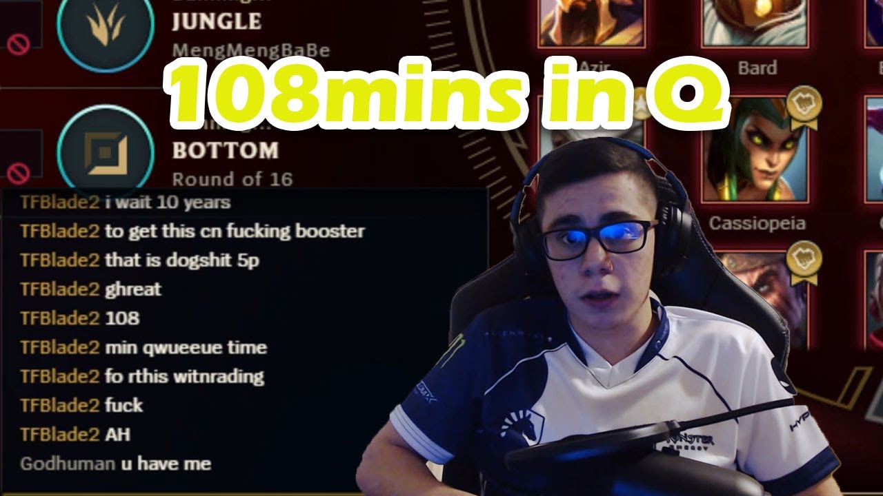 TFBlade Rage after 108mins in Q getting 