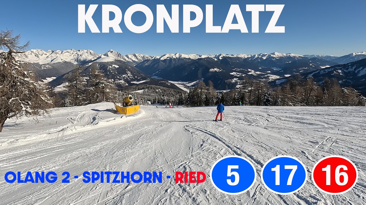 KRONPLATZ | PLAN DE CORONES | 4K | OLANG 2 + SPITZHORN + RIED #5 #17 #16 | FRESH SNOW IN THE MORNING