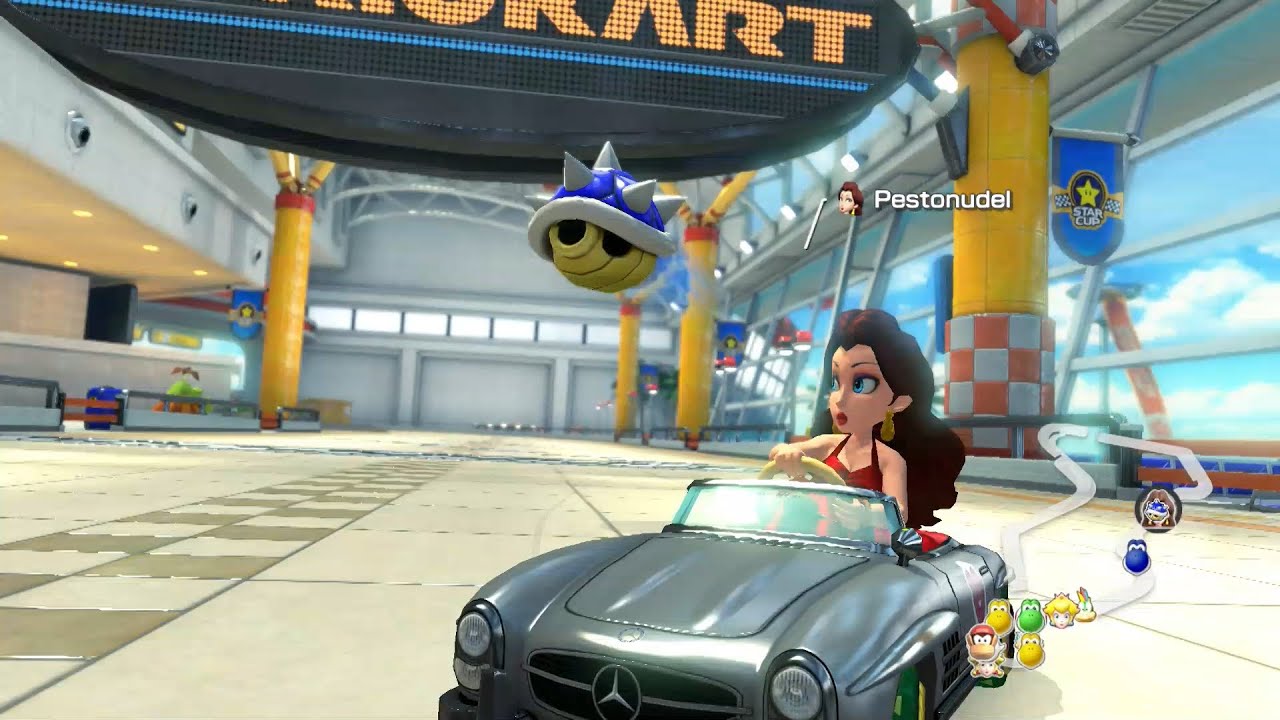 Pauline takes off. Sunshine airport at max speed in 200cc online action - POV gameplay 1080p