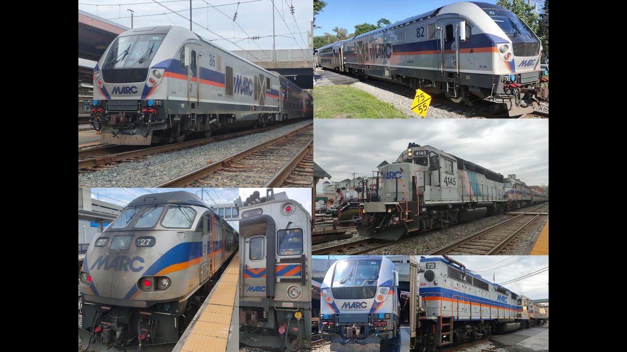 MARC Train Horns! A compilation of Hornshows at Gaithersburg, MD