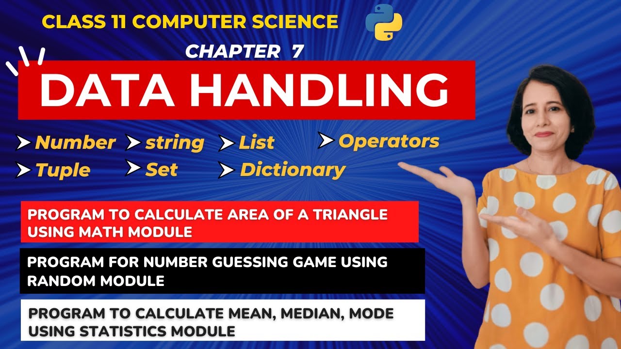 Data Handling - ONE SHOT | CBSE Class 11 Computer Science | ENGLISH 🎯