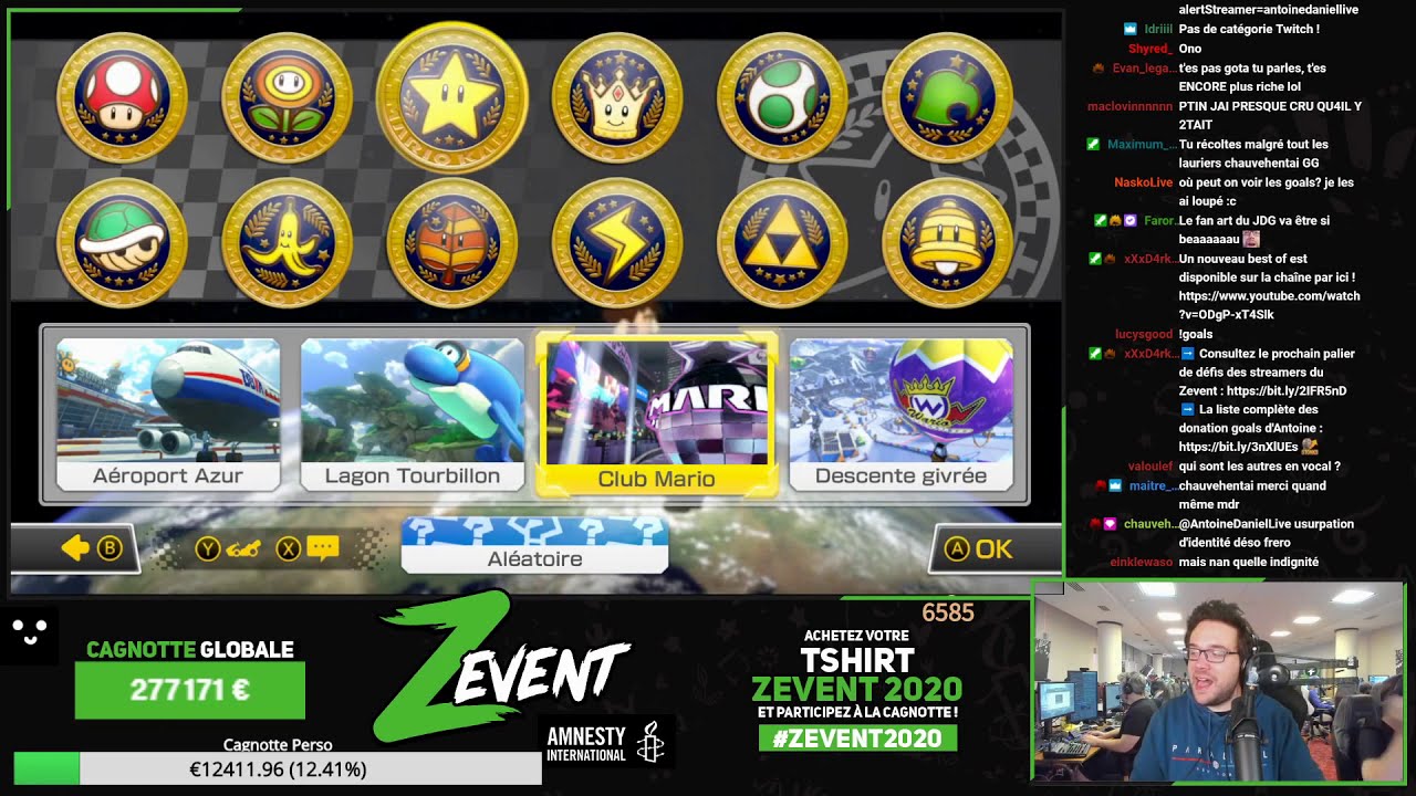 #ZEVENT2020 - J1 - Antoine Daniel -  Mario Kart 8 ft Etoiles, Ponce, Ultia, Rivenzi #2