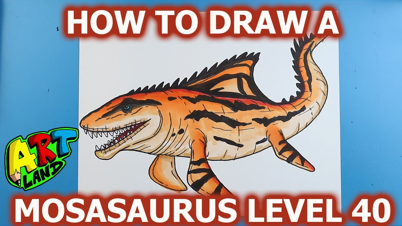 How to Draw MOSASAURUS LEVEL 40