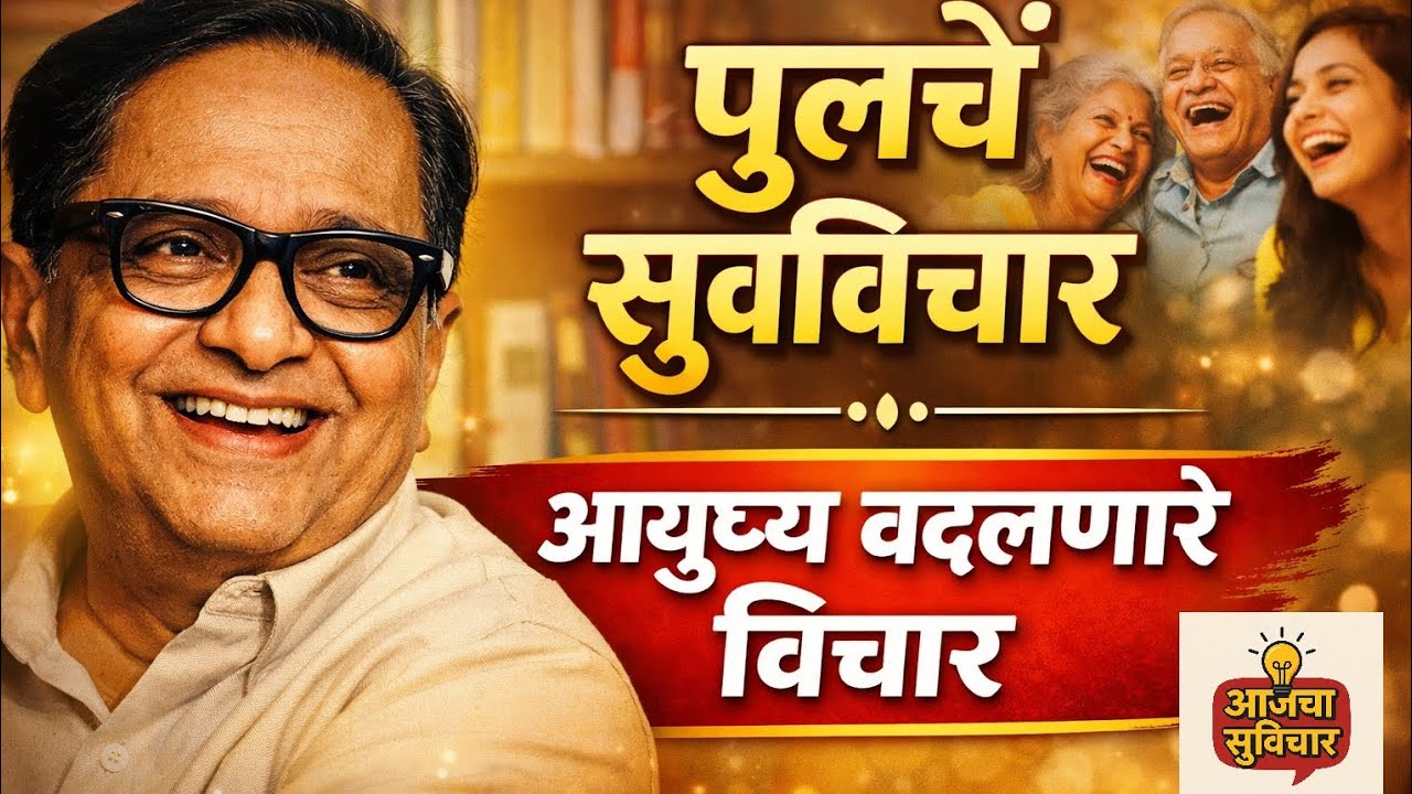 पु. ल. देशपांडे यांचे जीवन बदलणारे सुविचार | Pu La Deshpande Best Quotes | प्रेरणादायी विचार.