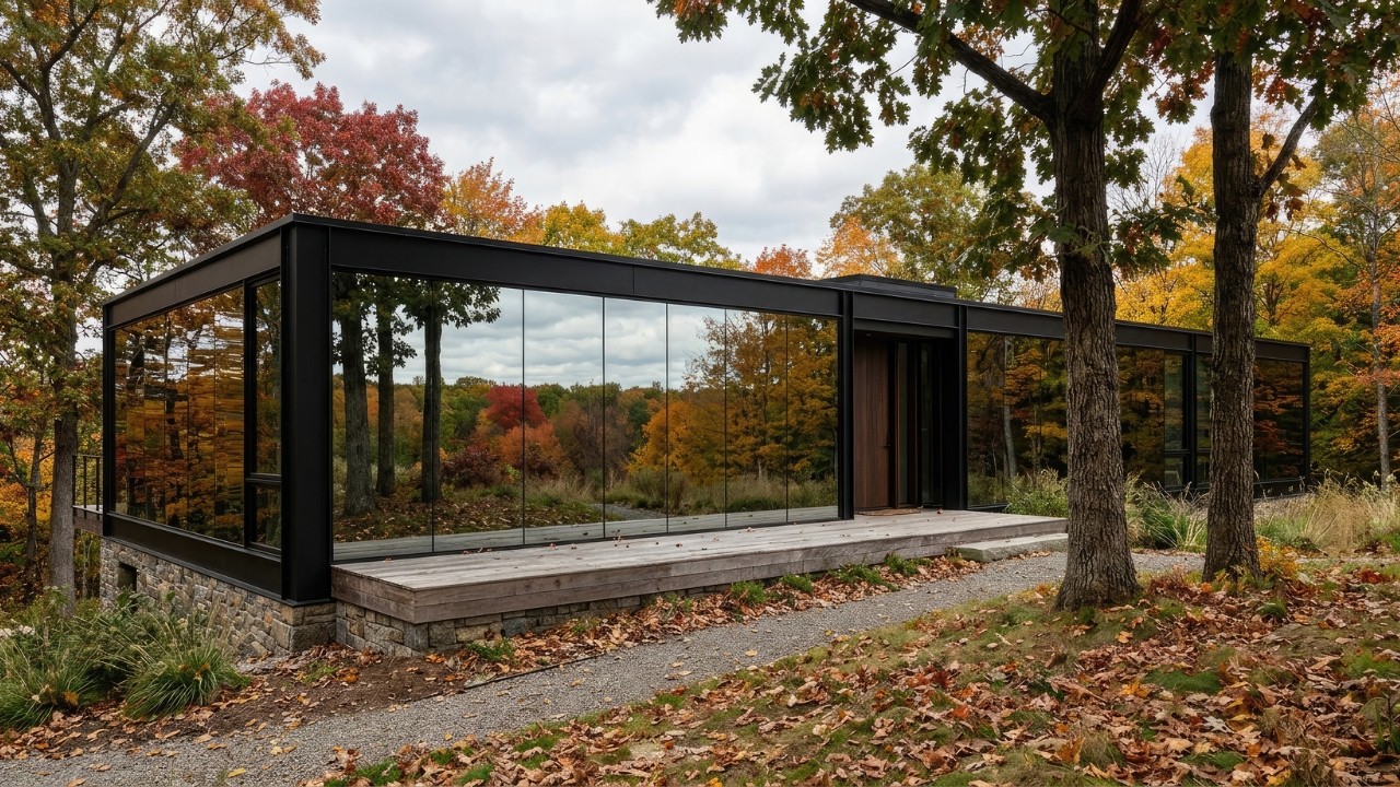 This Invisible Minimalist Glass House Blends Perfectly With the Forest!