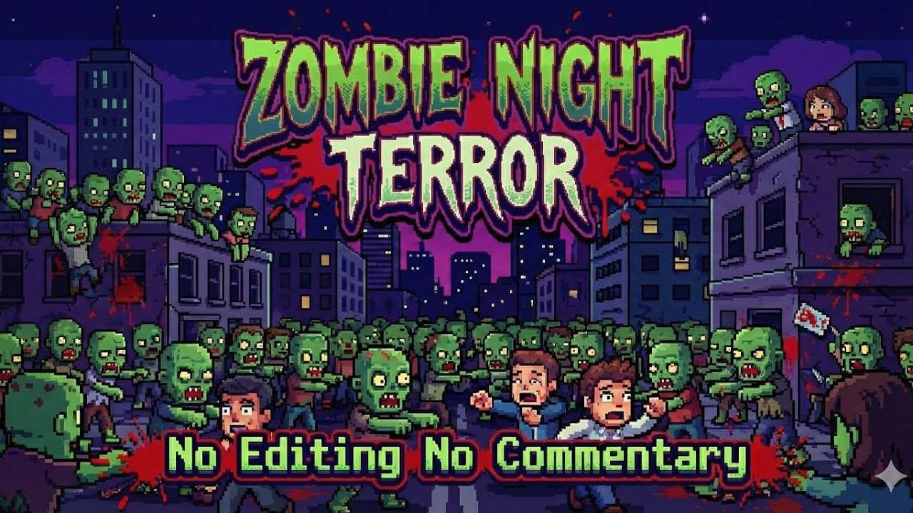 Zombie Night Terror: Raw Gameplay – Pixel Horror Puzzle & Zombie Control (No Commentary, Unedited)